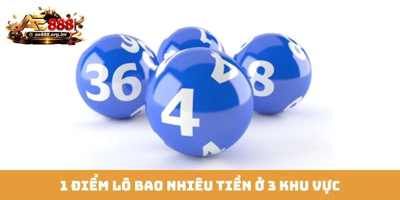 1 điểm lô bao nhiêu tiền ở 3 khu vực