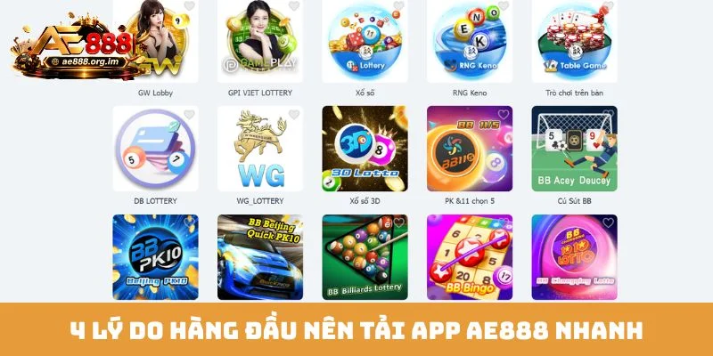 4 lý do hàng đầu nên tải app AE888 nhanh