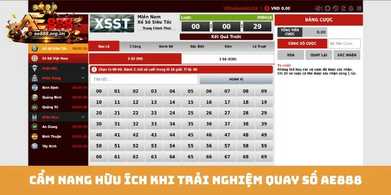 Cẩm nang hữu ích khi trải nghiệm quay số AE888