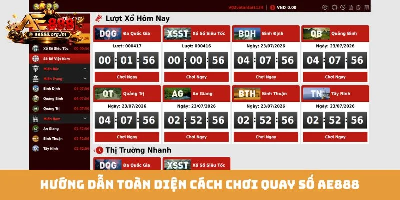 Hướng dẫn toàn diện cách chơi quay số AE888